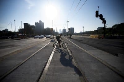 In all the warm-weather excitement, a persistent thought might also re-enter your brain: &quot;I want to start biking.&quot; (Jesse Costa/WBUR)