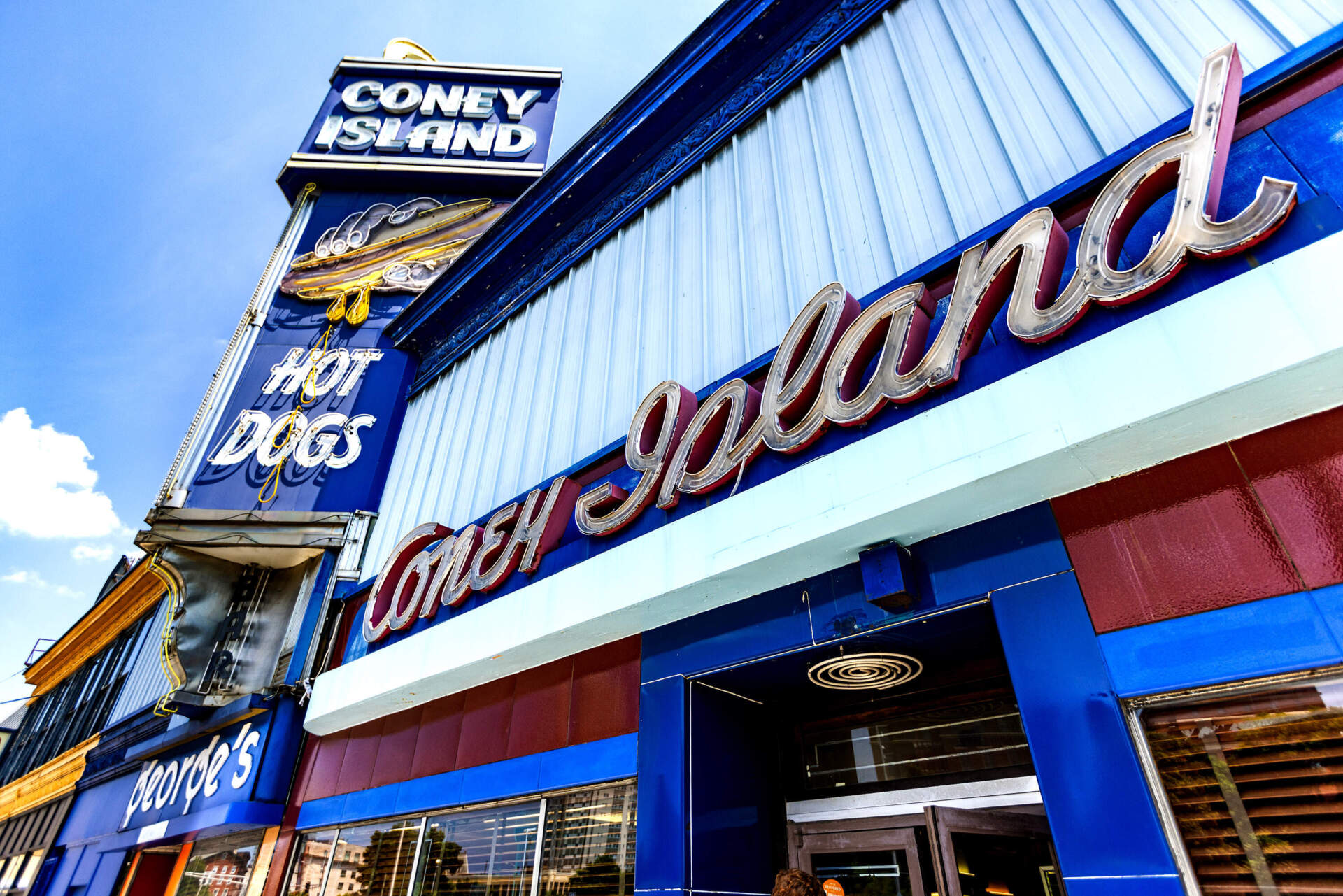 George's Coney Island hot dog restaurant in Worcester, Mass. (Jesse Costa/WBUR)