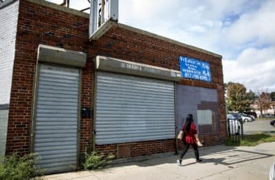 The building at 1325 Dorchester Ave. in Boston where TRC Auto Electric used to operate. (Robin Lubbock/WBUR)