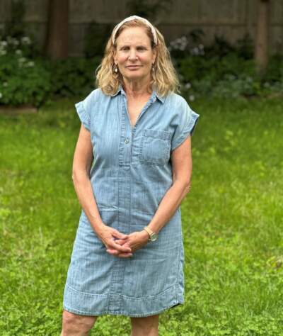 Margaret Groban, a former federal prosecutor who now teaches a class about firearms regulation and the 2nd Amendment at the University of Maine School of Law, at her home in South Portland. (Steve Mistler/Maine Public)