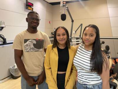 Jelani Tah, Natalia Feliz and Marcelyn Tavares all graduated from Massachusetts high schools in June 2024. (Yasmin Amer/WBUR)